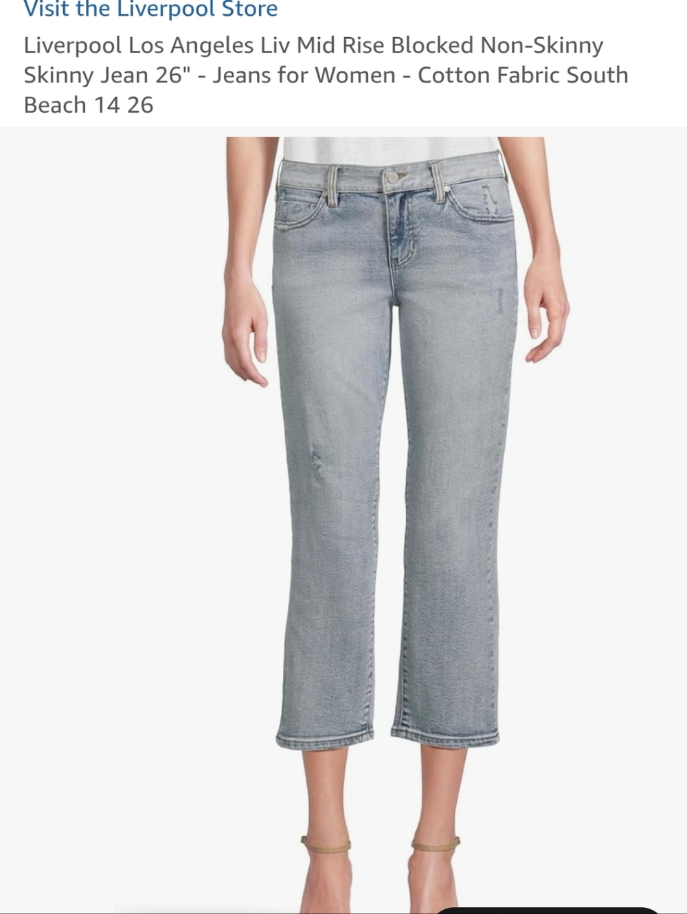 Liverpool Los Angeles LIV Non-Skinny Skinny Jean 12/31 Sand - Picture 9 of 11